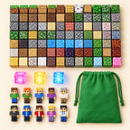 Contenido del Pack Legendario: bloques, cubos LED, personajes y bolsa