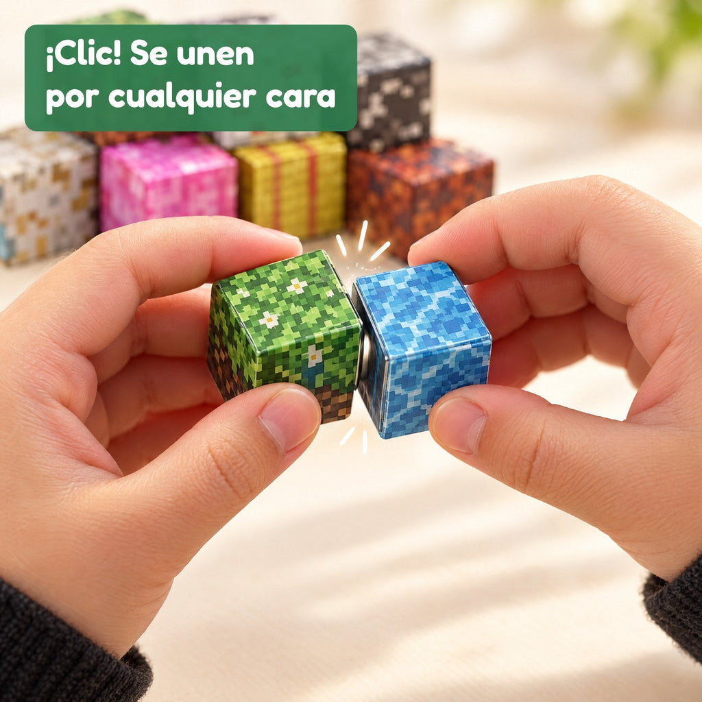 Detalle del clic magnético entre dos bloques